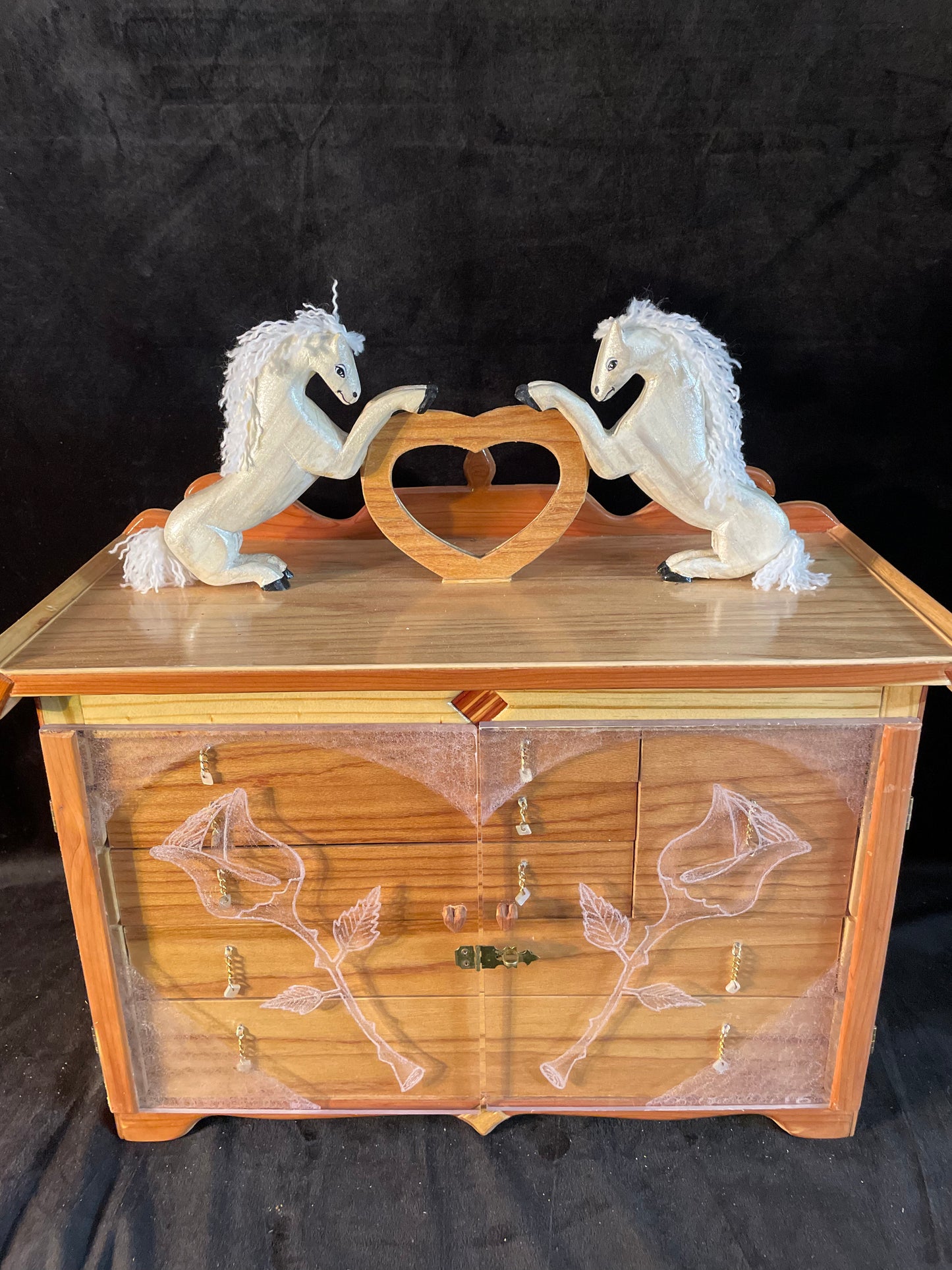 Large Multi-Drawer Unicorn Jewelry Box