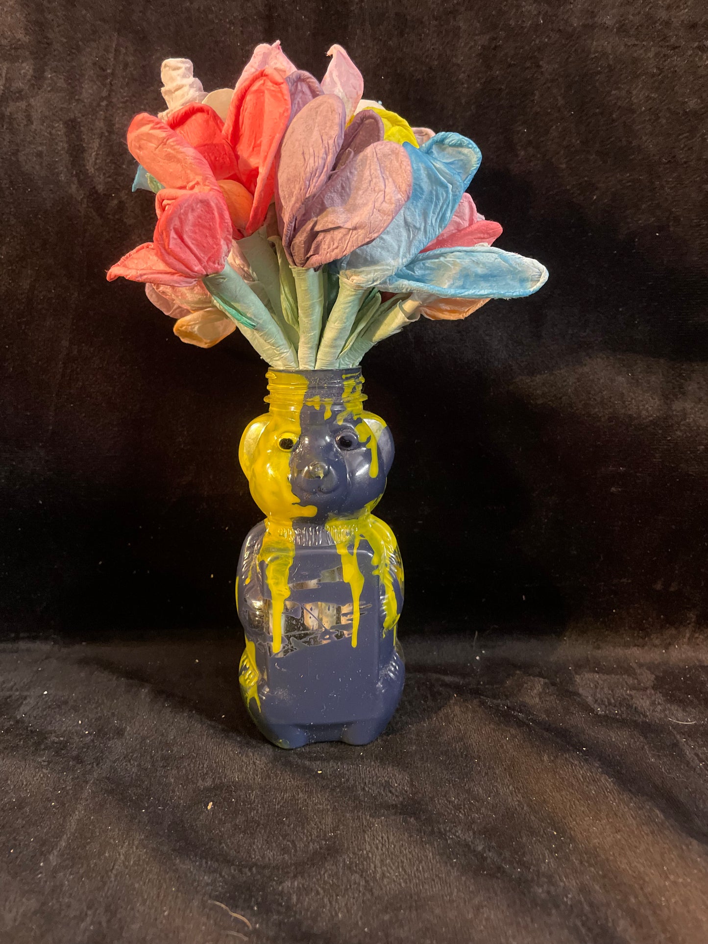 Honey Bear Vases with Flowers