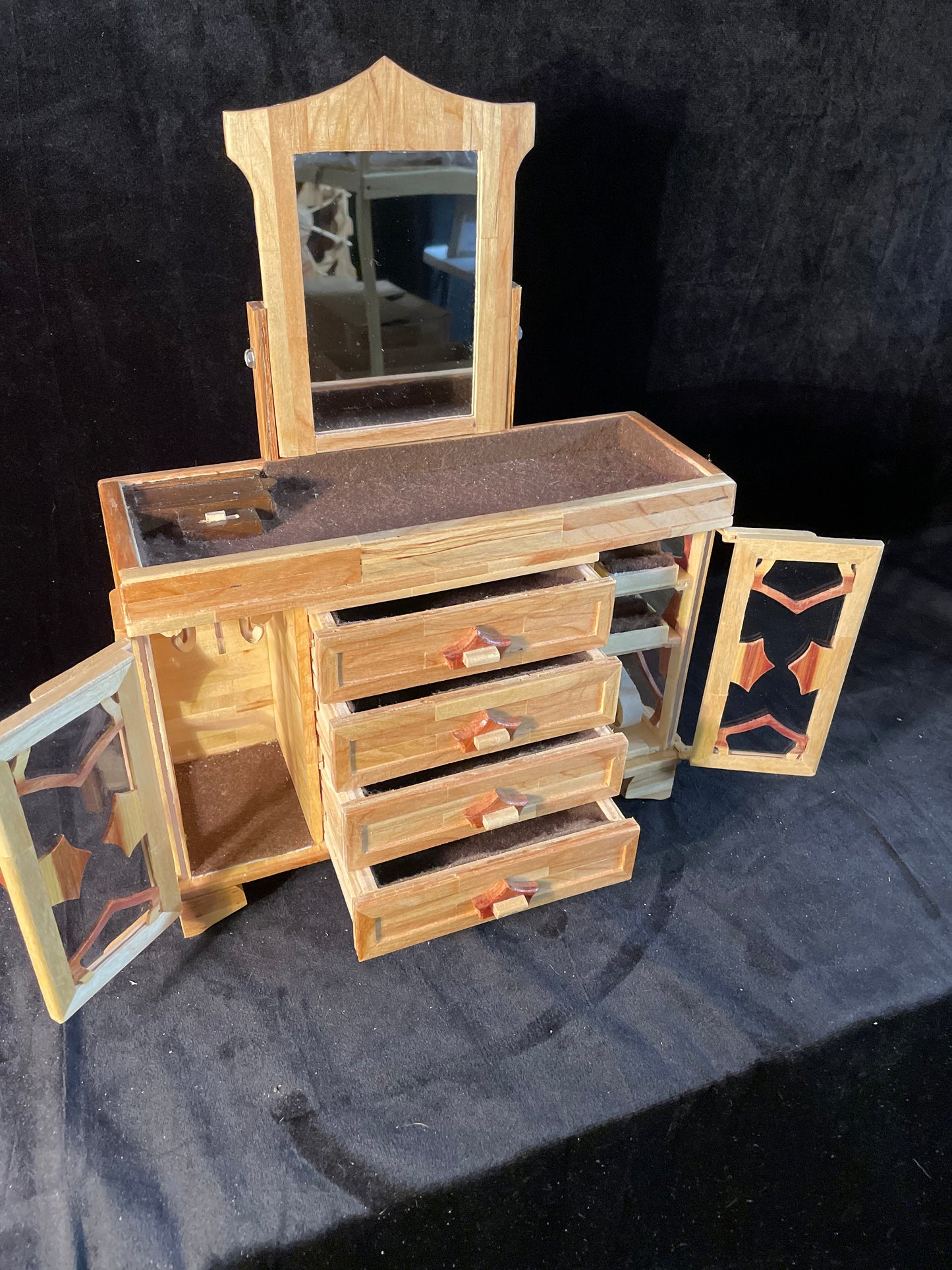 Large Multi-Storage Jewelry Box With Mirror