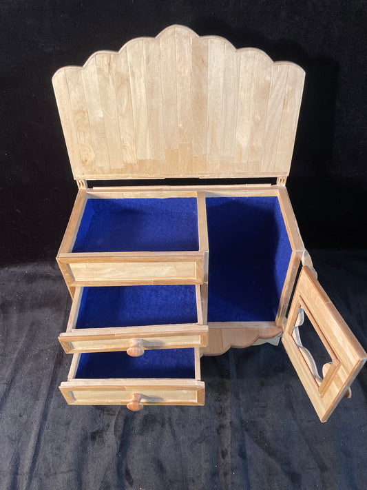 Blue Drawer Jewelry Box