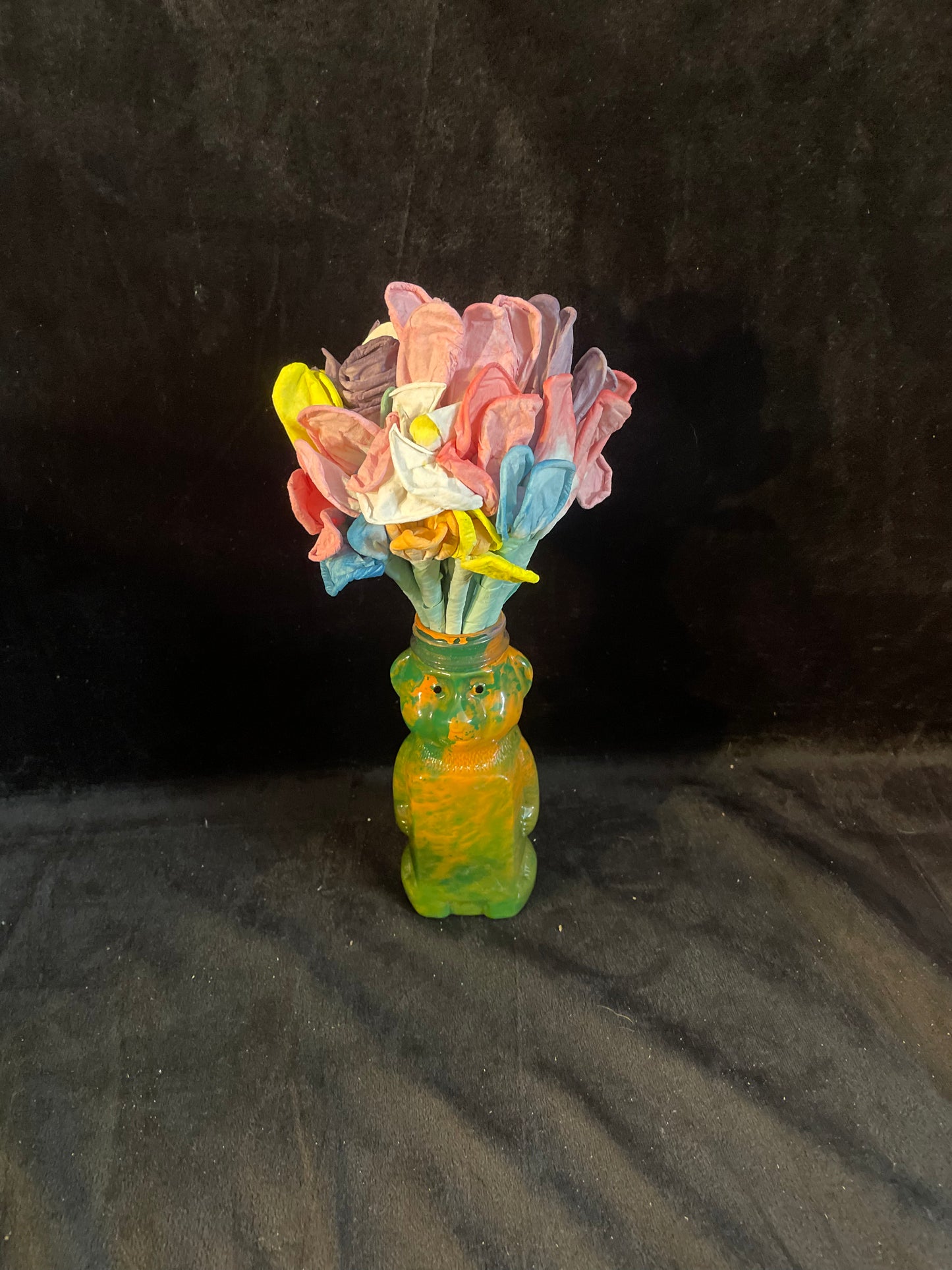 Honey Bear Vases with Flowers