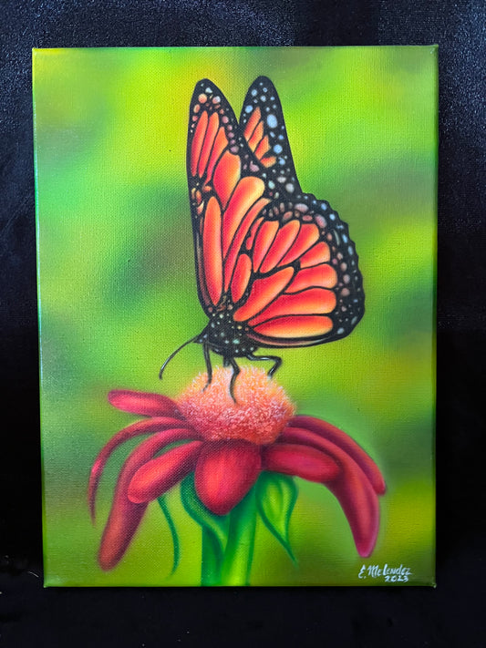 Orange Butterfly Painting