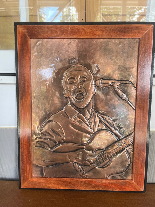 Dave Mathews Tooled Copper Portrait